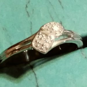 NWT-(FIRM) DIAMOND ACCENT RING./ STERLING.SIZE 9-016